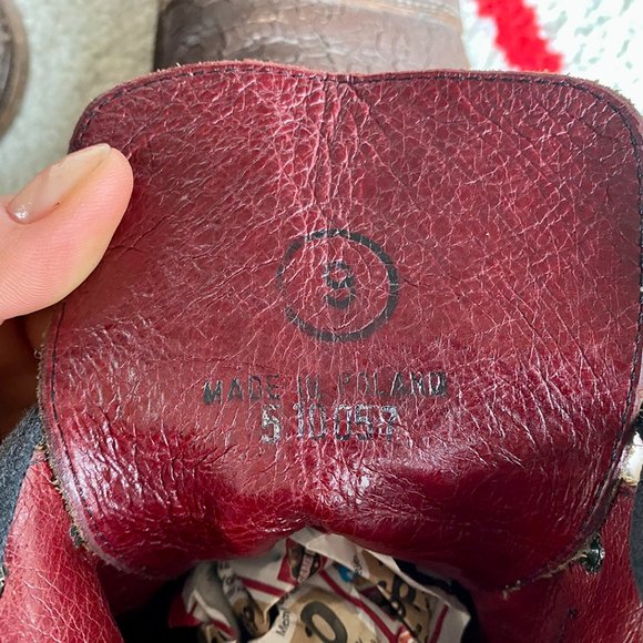 John Fluevog Brown Leather Boot with Buckle - Picture 10 of 10